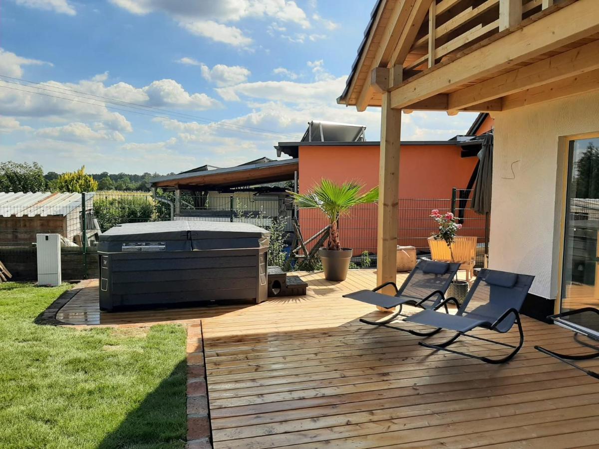 Landliebe, Ferienhaus, 3 Schlafzimmer Mit Sauna Und Outdoor Whirlpool Geierswalde Extérieur photo